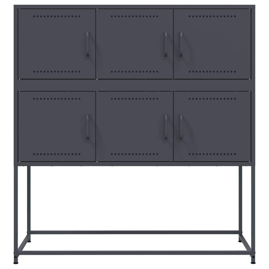 Komoda antracit 100,5 x 39 x 107 cm od čelika