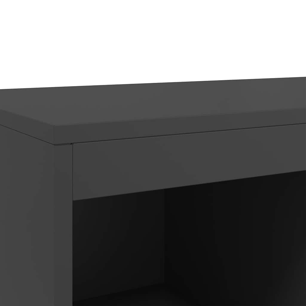 Visoka komoda crna 68x39x111,5 cm od čelika