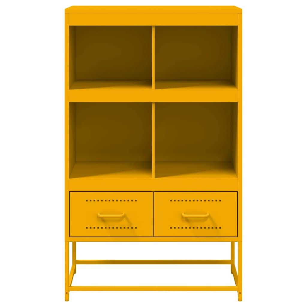 Visoka komoda boja senfa 68x39x111,5 cm od čelika