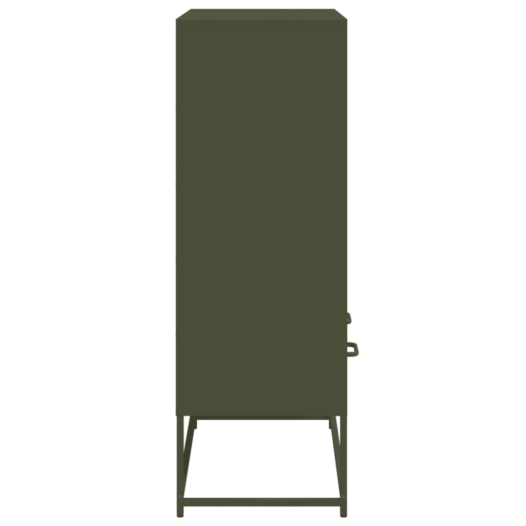 Visoka komoda maslinastozeleni 67 x 39 x 111,5 cm od čelika