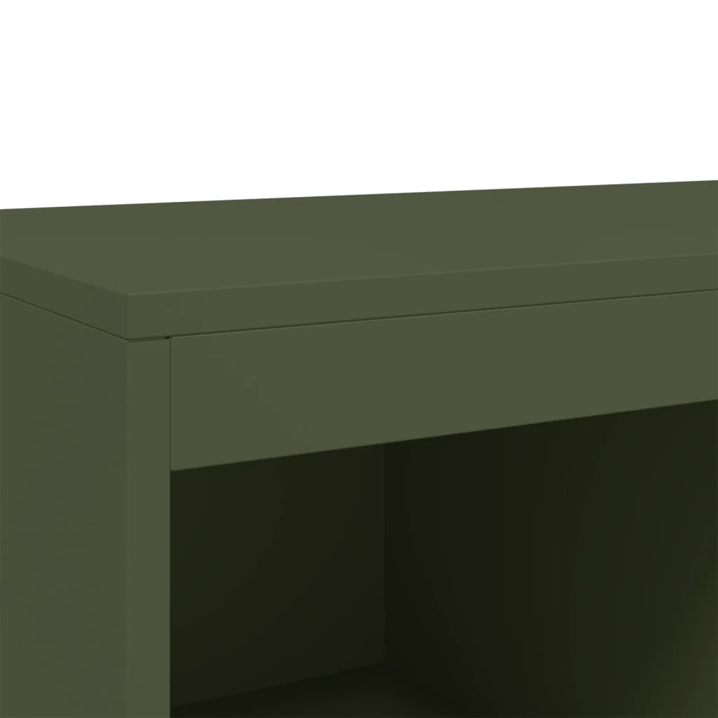 Visoka komoda maslinastozeleni 67 x 39 x 111,5 cm od čelika