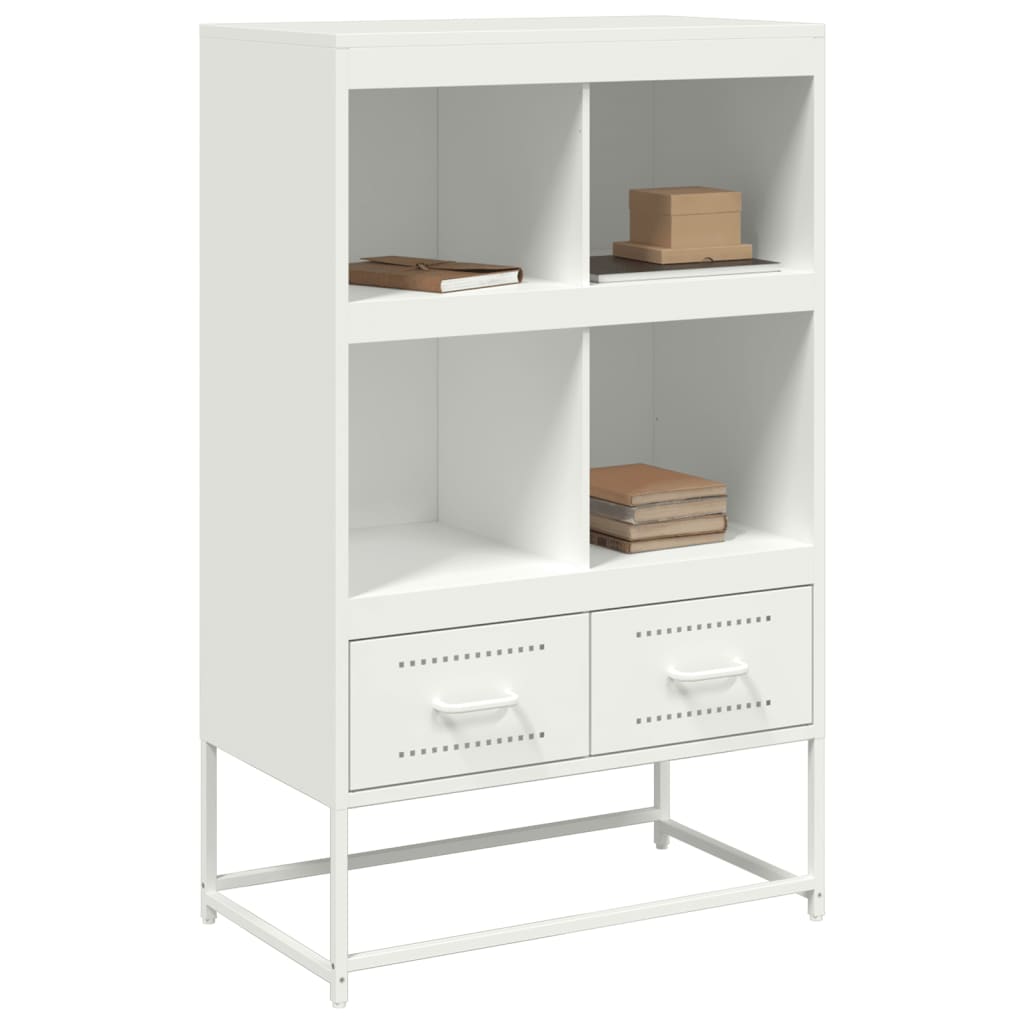 Visoka komoda bijela 68x39x111,5 cm od čelika