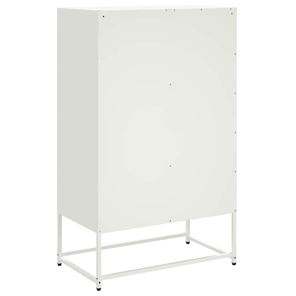Visoka komoda bijela 68x39x111,5 cm od čelika