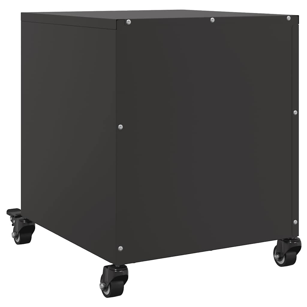 Noćni ormarići 2 kom crni 36 x 39 x 43,5 cm čelični
