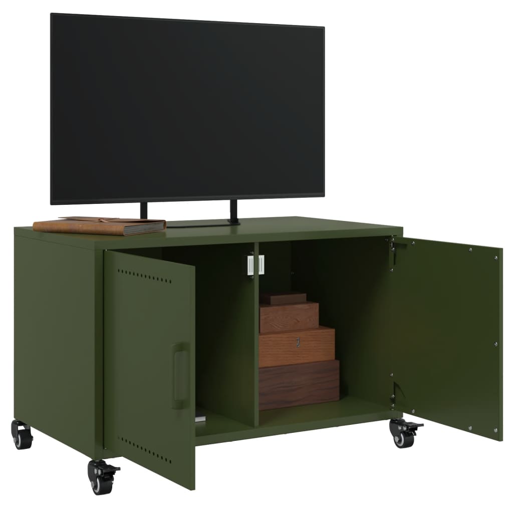 TV ormarić maslinastozeleni 68 x 39 x 43,5 cm čelični