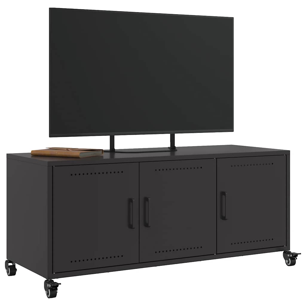 TV ormarić crni 100,5x39x43,5 cm čelik