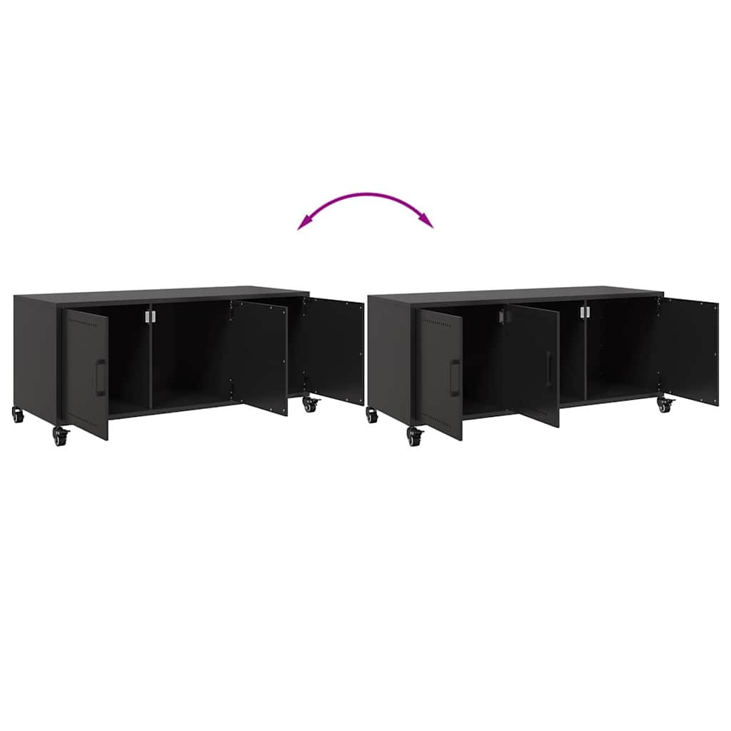 TV ormarić crni 100,5x39x43,5 cm čelik