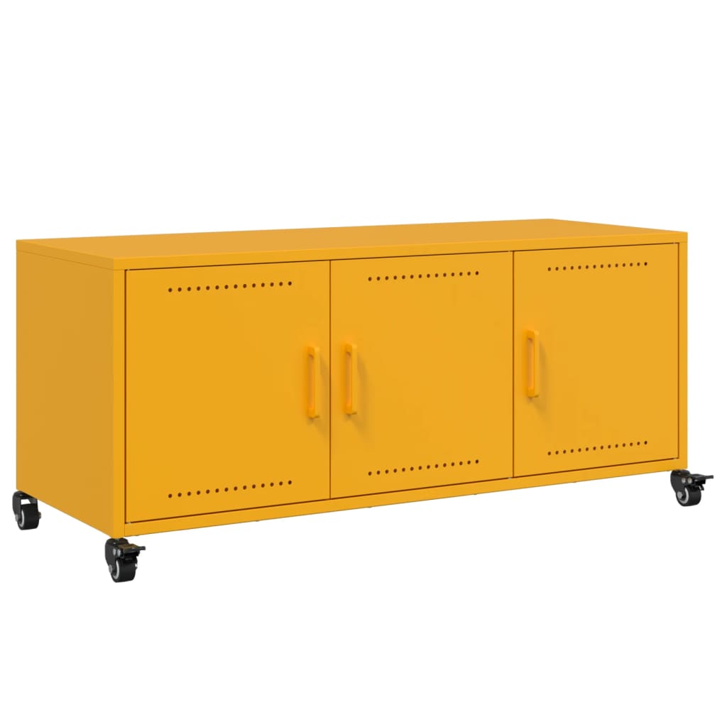 TV ormarić boja senfa 100,5 x 39 x 43,5 cm čelični