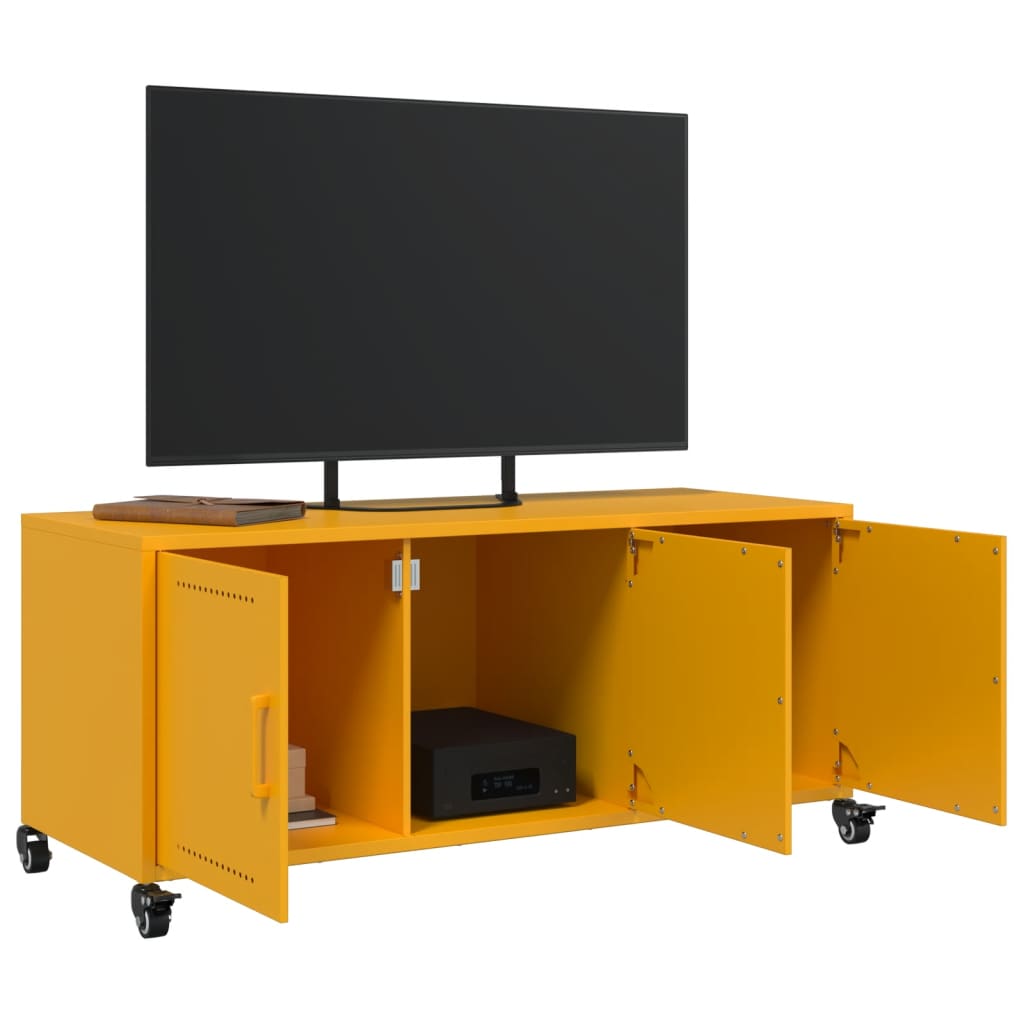 TV ormarić boja senfa 100,5 x 39 x 43,5 cm čelični