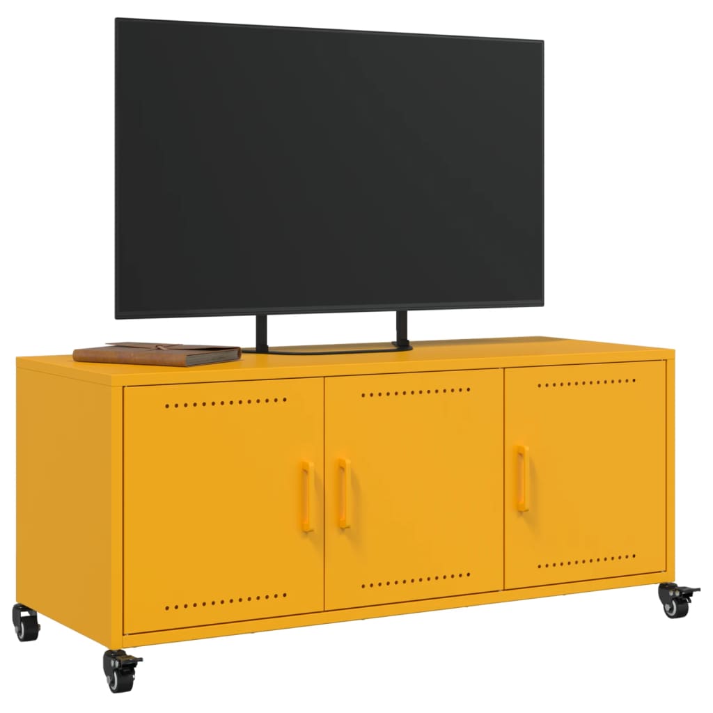 TV ormarić boja senfa 100,5 x 39 x 43,5 cm čelični