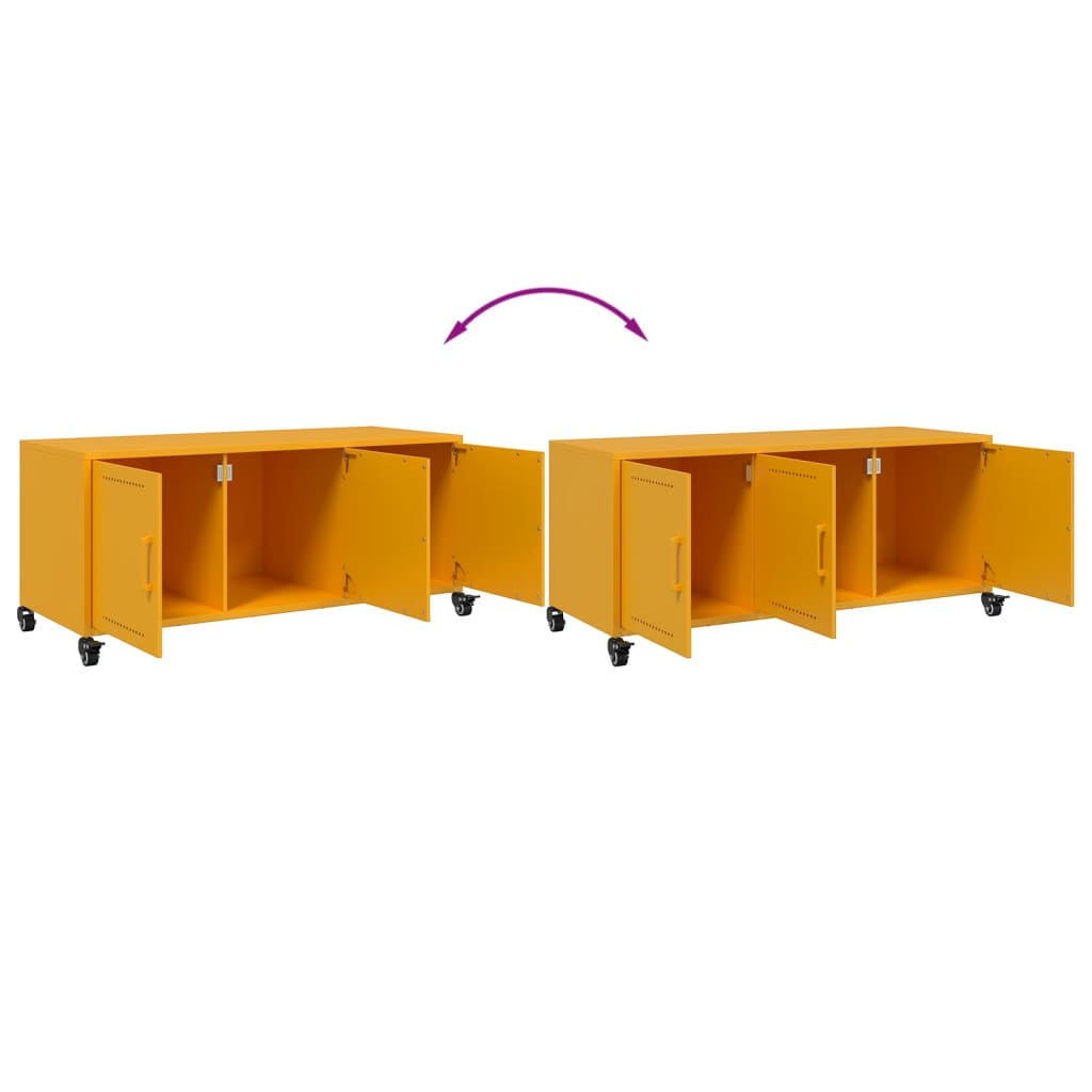 TV ormarić boja senfa 100,5 x 39 x 43,5 cm čelični
