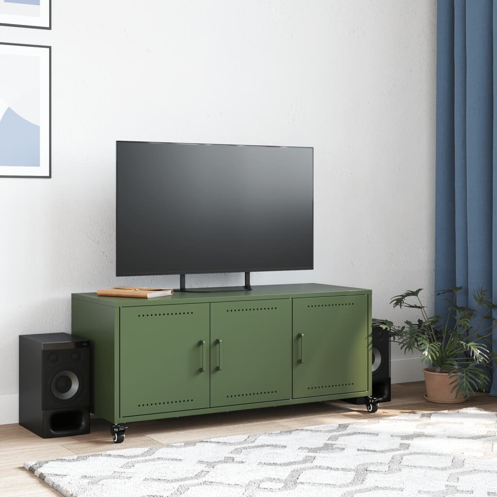 TV ormarić maslinastozeleni 100,5 x 39 x 43,5 cm čelični