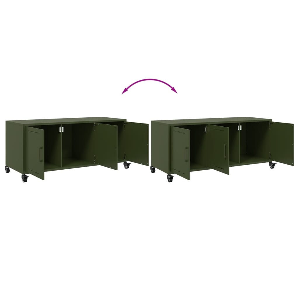 TV ormarić maslinastozeleni 100,5 x 39 x 43,5 cm čelični