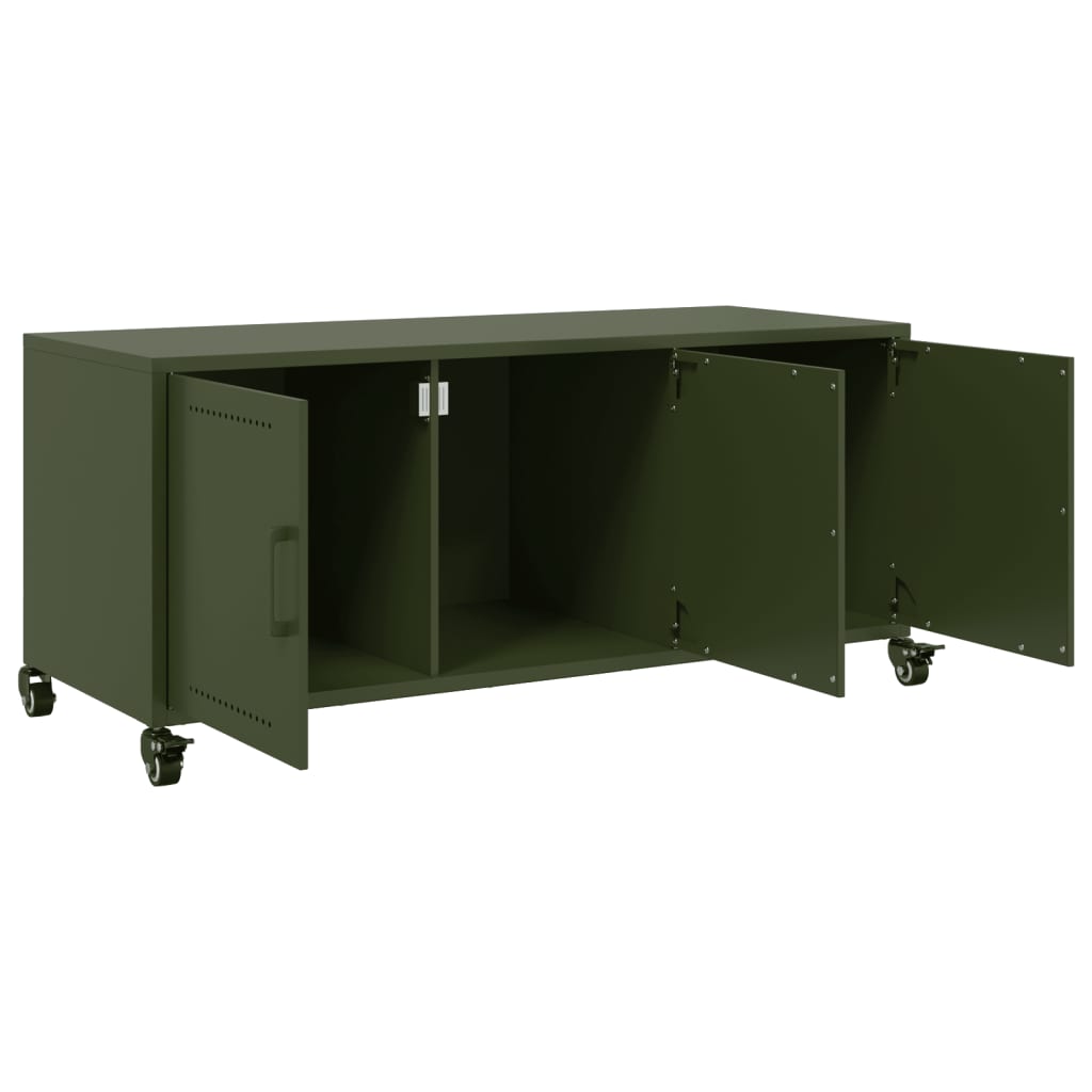 TV ormarić maslinastozeleni 100,5 x 39 x 43,5 cm čelični