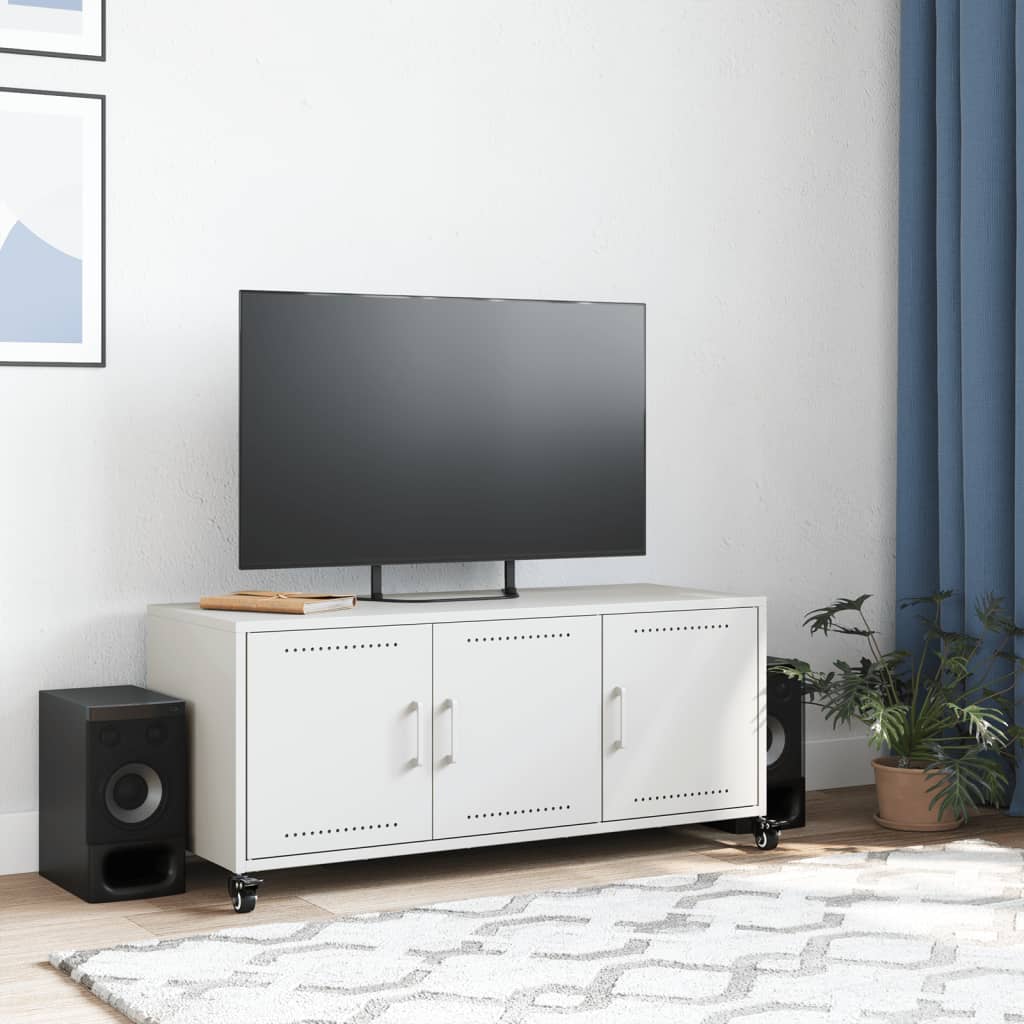 TV ormarić bijeli 100,5 x 39 x 43,5 cm čelik