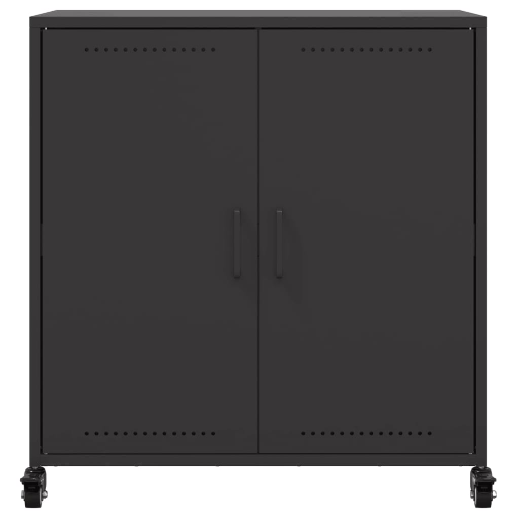 Komoda crna 68x39x72 cm čelična