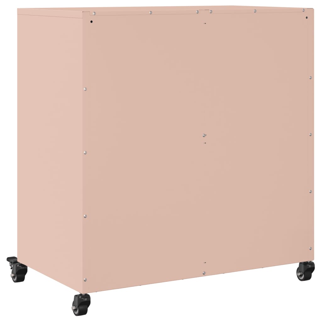 Komoda ružičasta 68x39x72 cm čelična