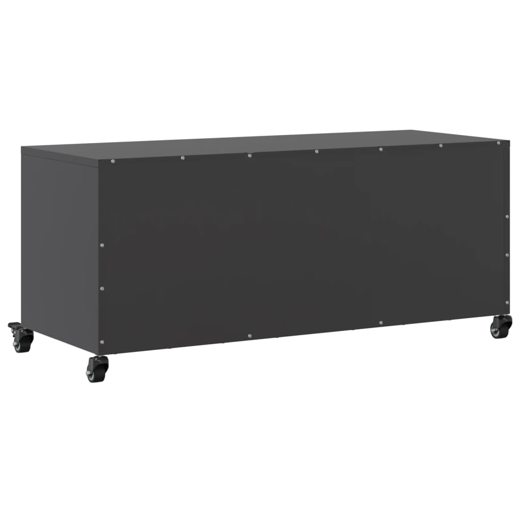 TV ormarić crni 100,5x39x43,5 cm čelik