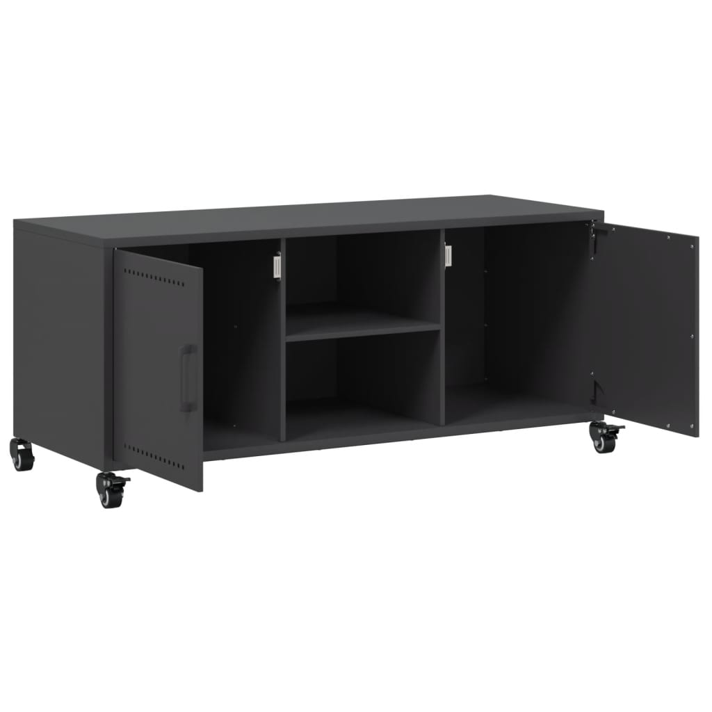 TV ormarić crni 100,5x39x43,5 cm čelik