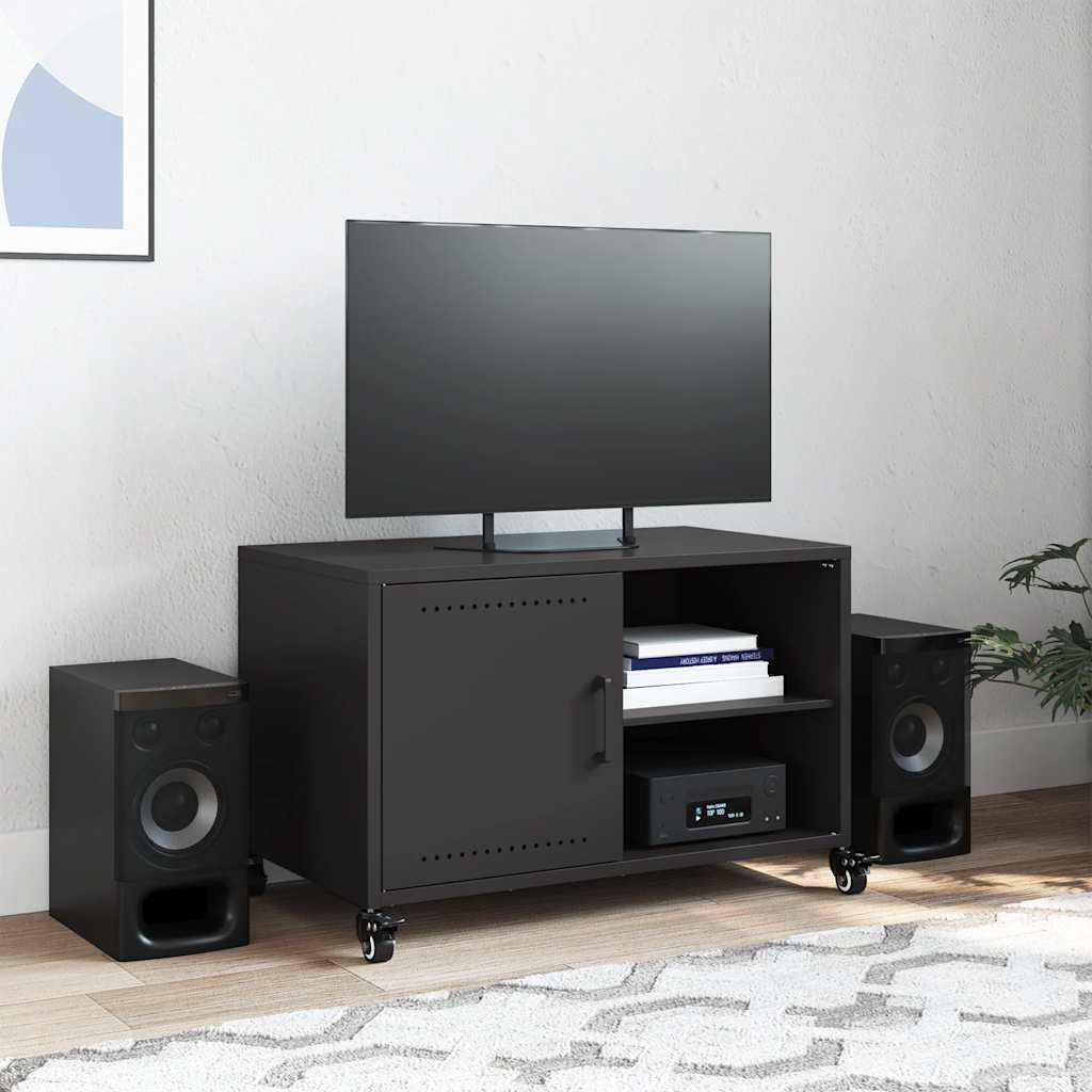 TV ormarić crni 68 x 39 x 43,5 cm čelik