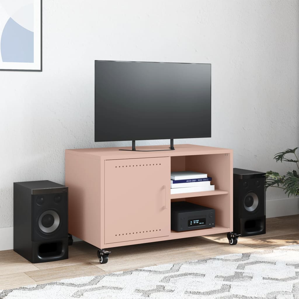 TV ormarić ružičasti 68 x 39 x 43,5 cm čelik