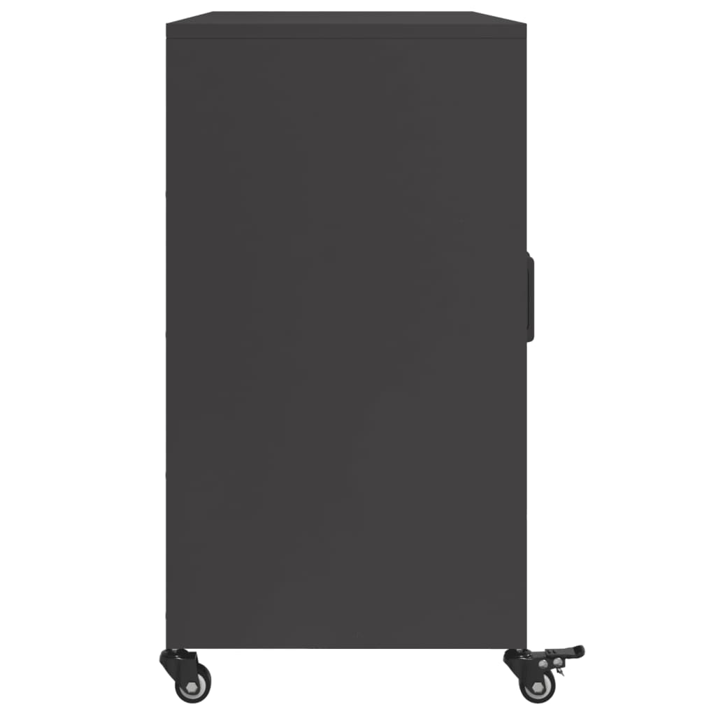 Komoda crna 100,5 x 39 x 72 cm čelik