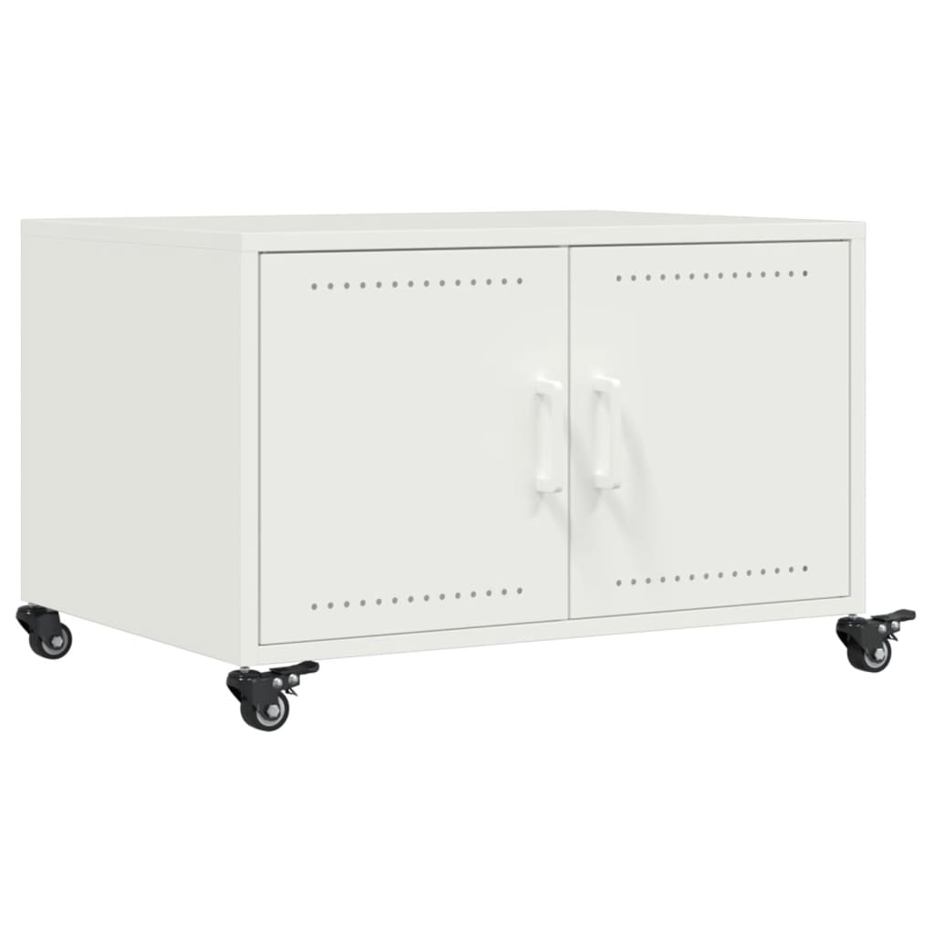 Stolić za kavu bijeli 68x50x43,5 cm čelik