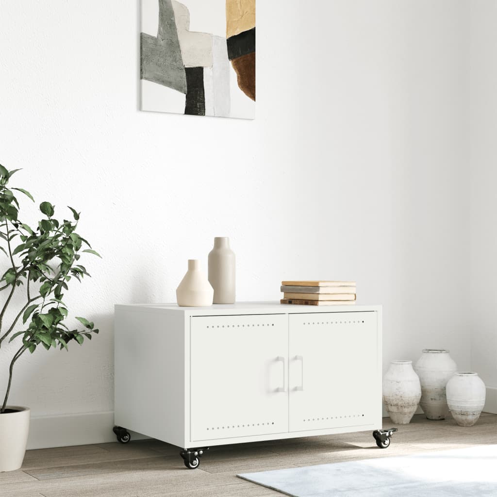 Stolić za kavu bijeli 68x50x43,5 cm čelik