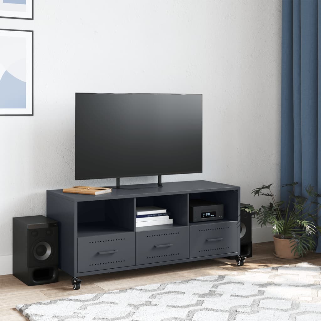 TV ormarić antracit 100,5 x 39 x 43,5 cm čelik