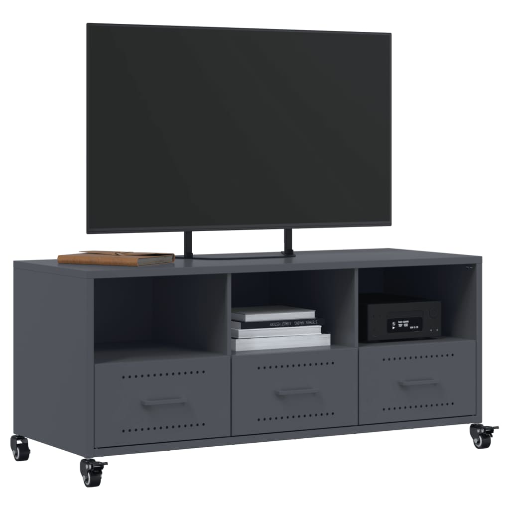 TV ormarić antracit 100,5 x 39 x 43,5 cm čelik