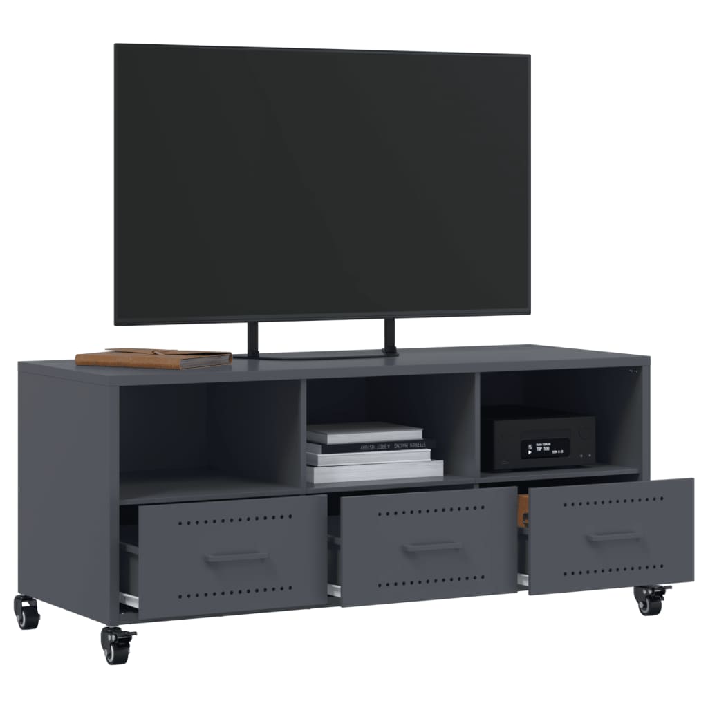 TV ormarić antracit 100,5 x 39 x 43,5 cm čelik