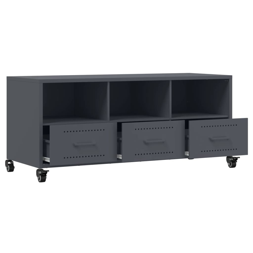 TV ormarić antracit 100,5 x 39 x 43,5 cm čelik