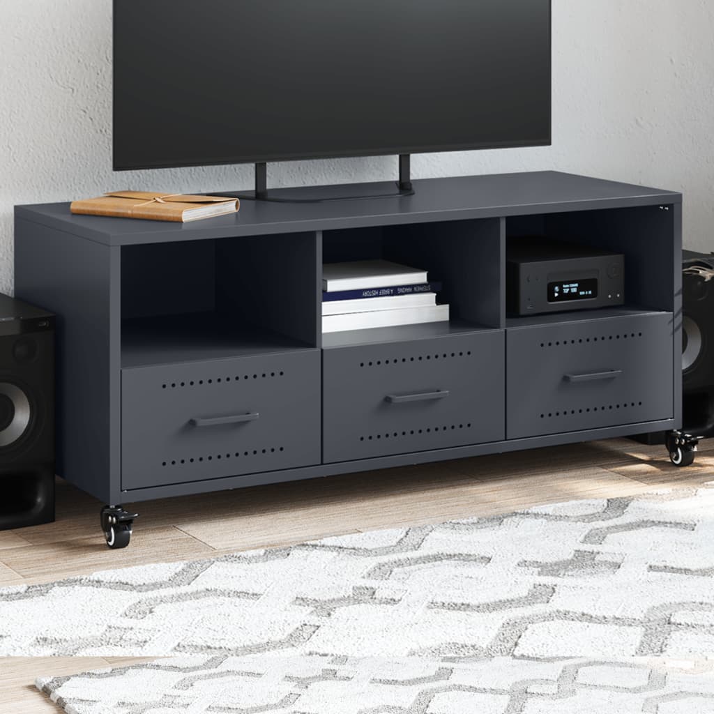 TV ormarić antracit 100,5 x 39 x 43,5 cm čelik