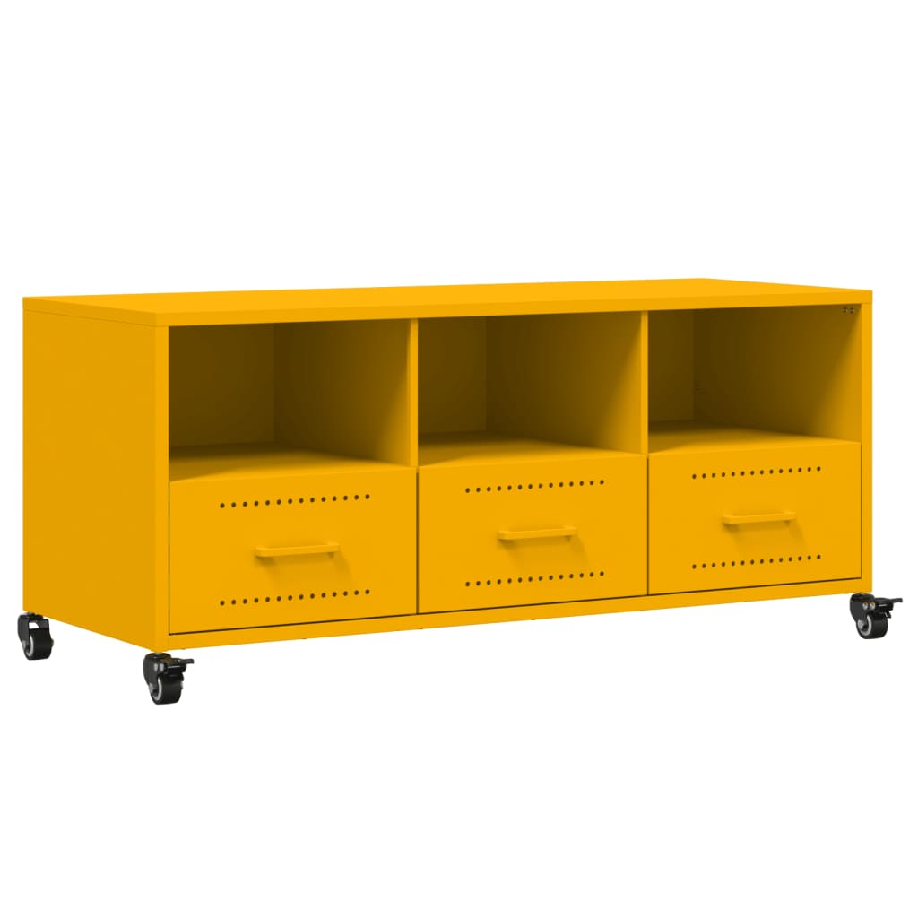 TV ormarić boja senfa 100,5x39x43,5 cm čelični