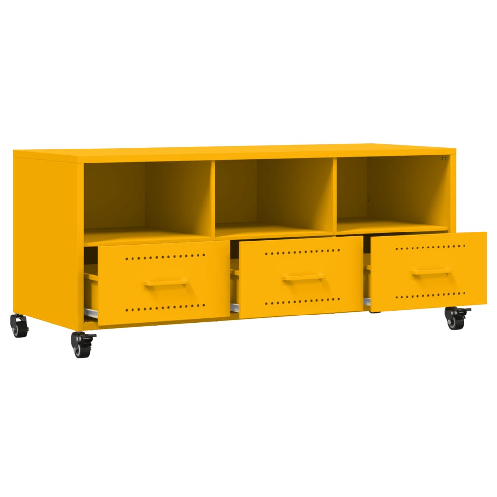 TV ormarić boja senfa 100,5x39x43,5 cm čelični