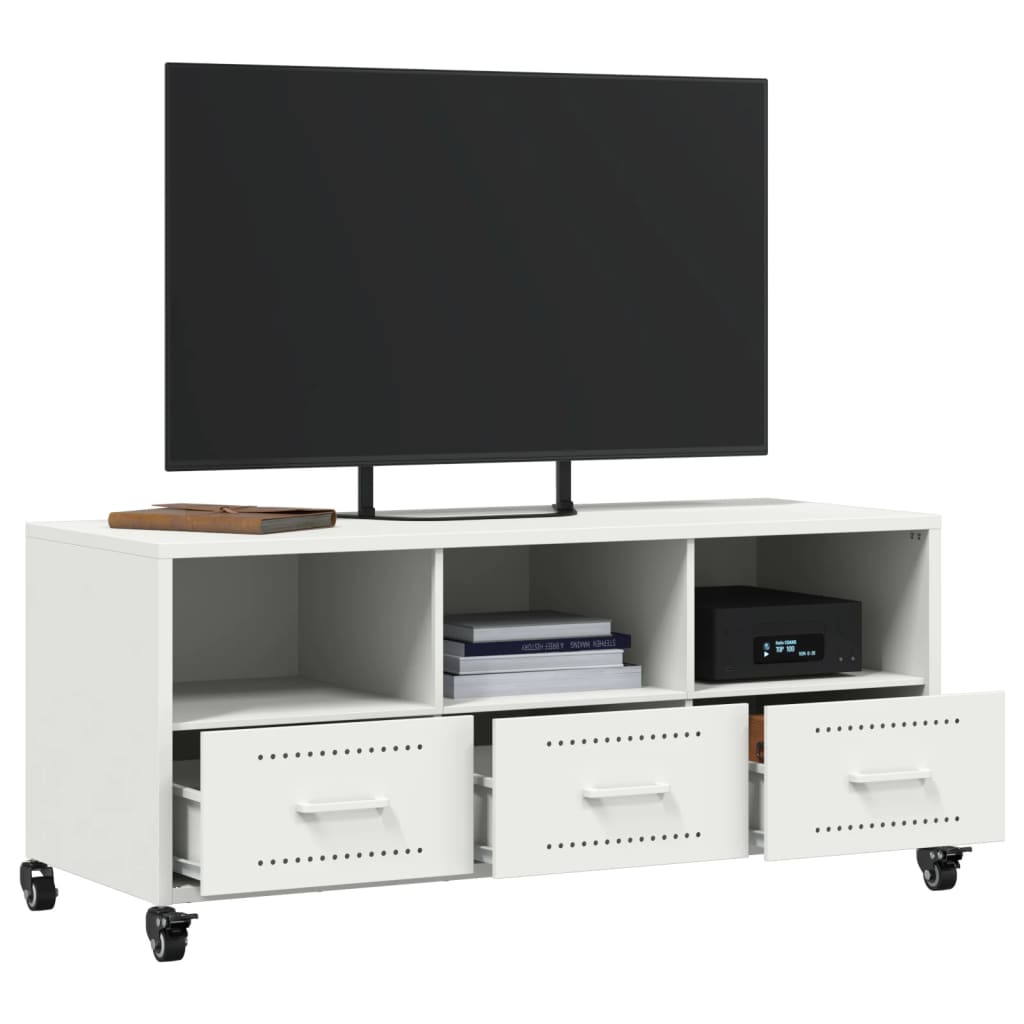 TV ormarić bijeli 100,5 x 39 x 43,5 cm čelik