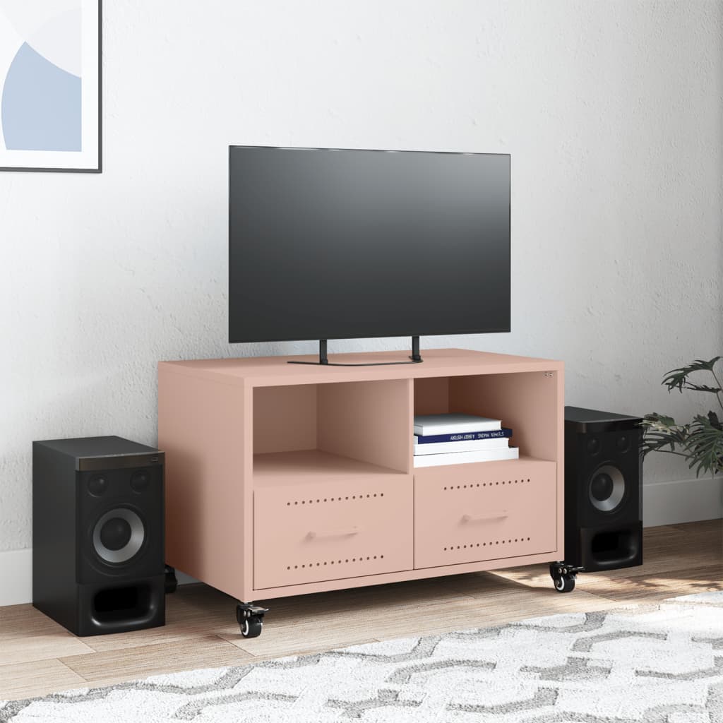 TV ormarić ružičasti 68 x 39 x 43,5 cm čelik