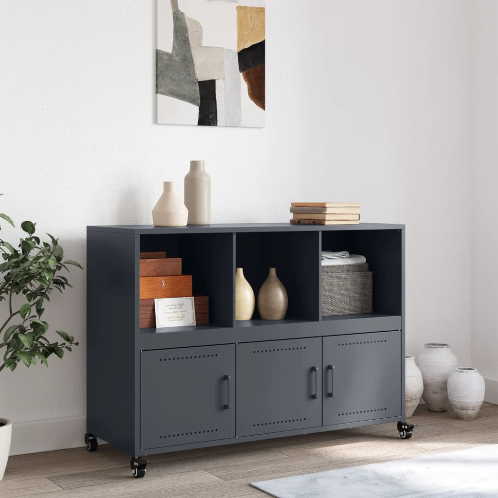 Komoda antracit 100,5x39x72 cm od čelika