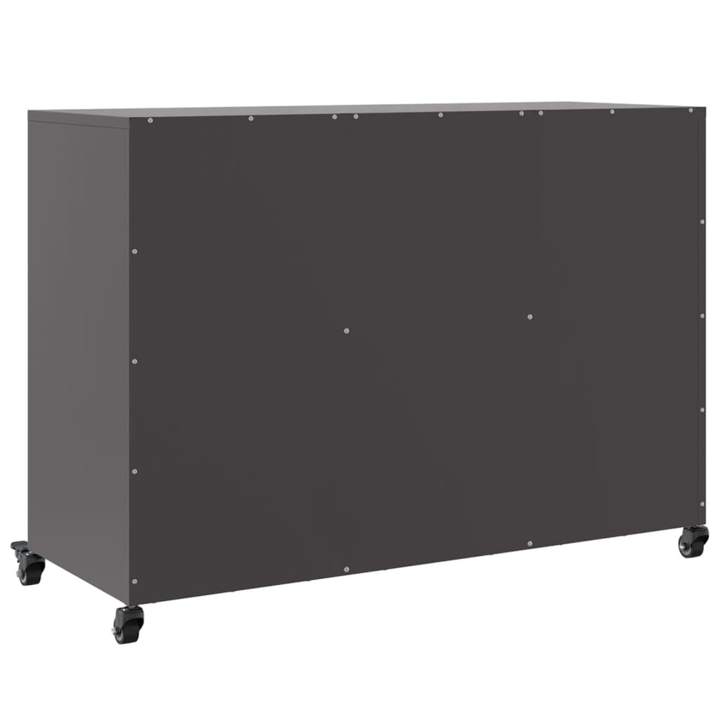 Komoda crna 100,5 x 39 x 72 cm čelik