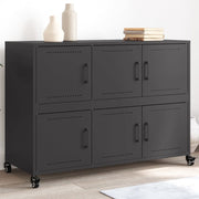 Komoda crna 100,5 x 39 x 72 cm čelik