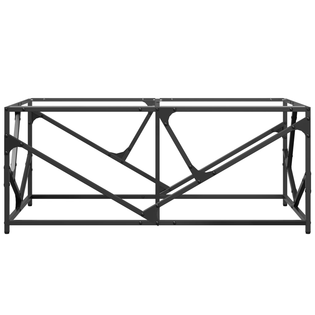 Stolić s prozirnom staklenom površinom 98,5x50x41 cm čelik