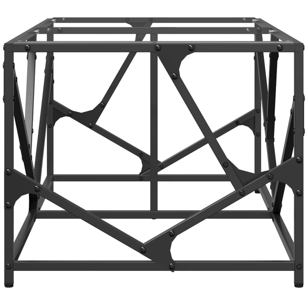 Stolić s prozirnom staklenom površinom 98,5x50x41 cm čelik