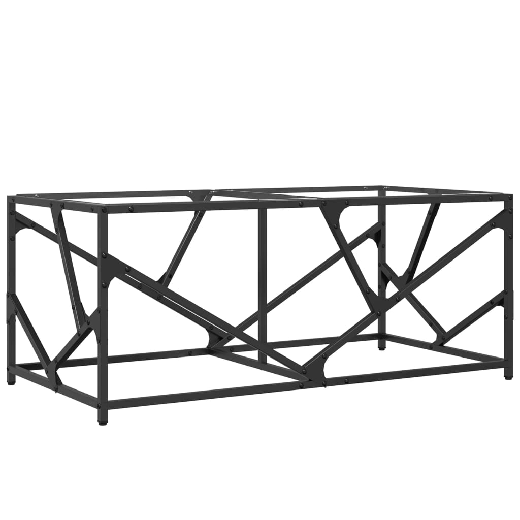 Stolić s prozirnom staklenom površinom 98,5x50x41 cm čelik