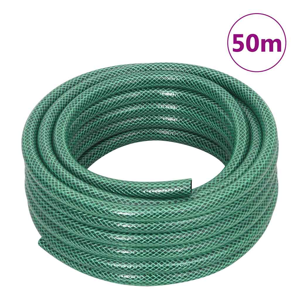 Zeleni kolut sa setom za pričvršćivanje crijeva 0,5 " 50 m PVC