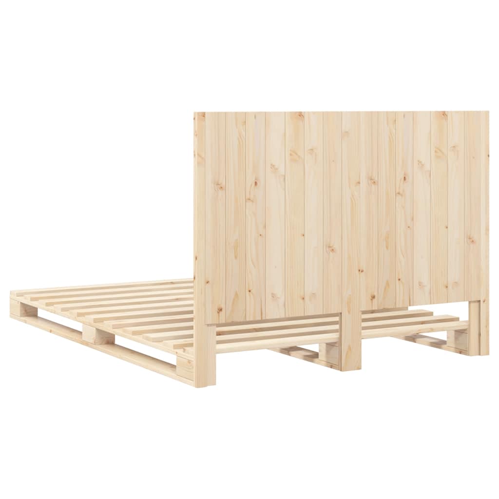 Okvir za krevet s uzglavljem 140x200 cm od masivne borovine