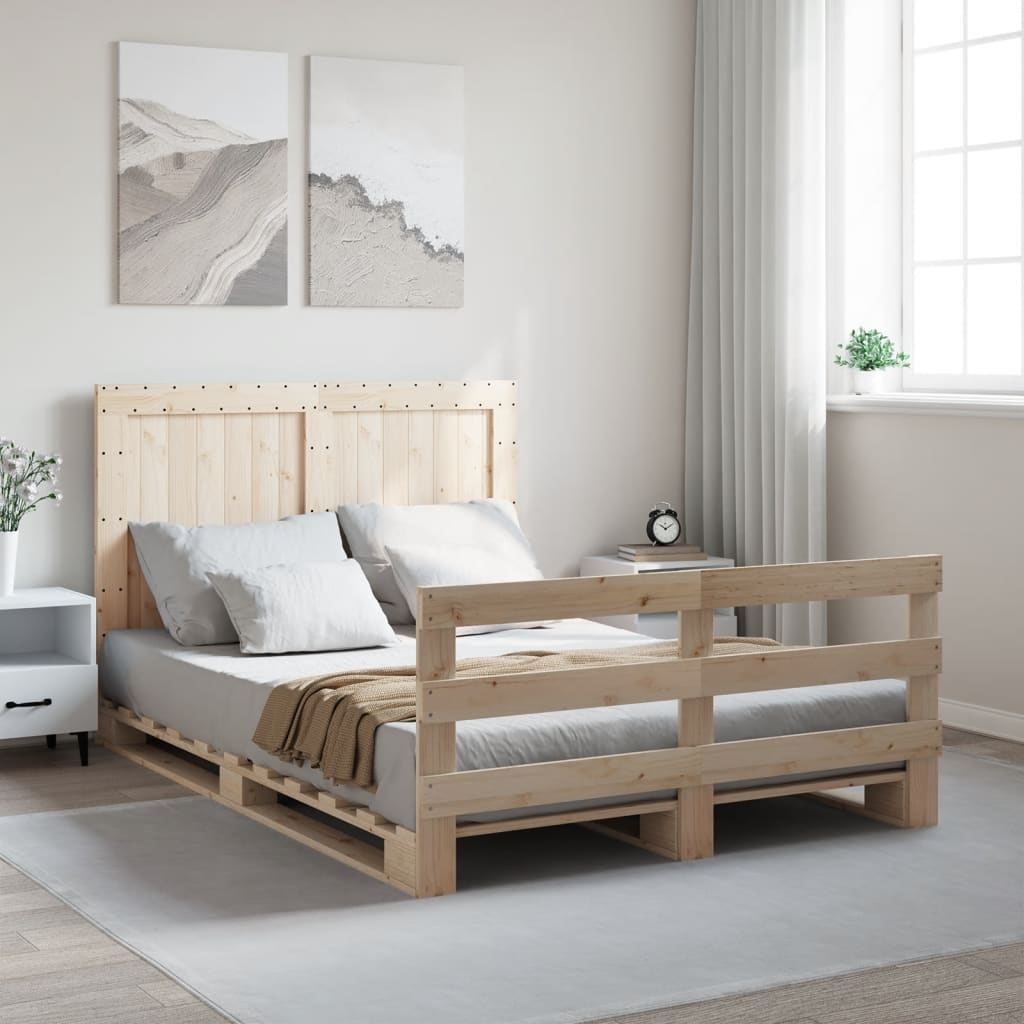 Okvir za krevet s uzglavljem 140x200 cm od masivne borovine