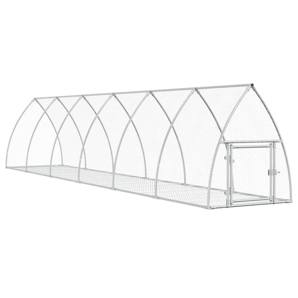 Kavez za zečeve srebrni 105 x 600 x 120 cm od pocinčanog čelika