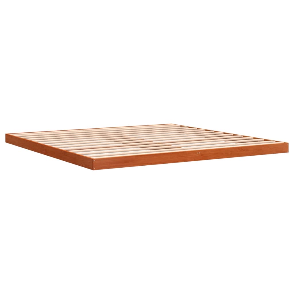 Okvir kreveta voštano smeđi 200 x 200 cm od masivne borovine