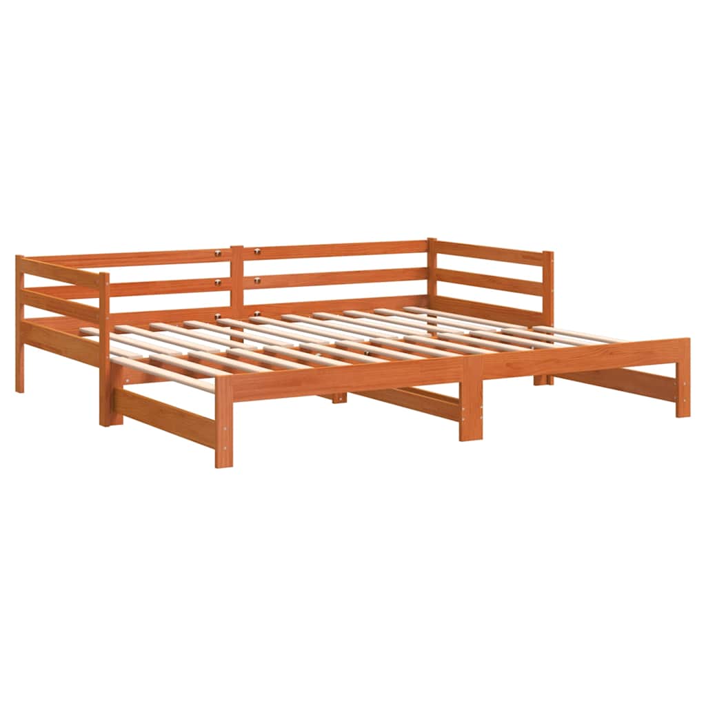 Dnevni krevet na razvlačenje voštano smeđi 80x200 cm