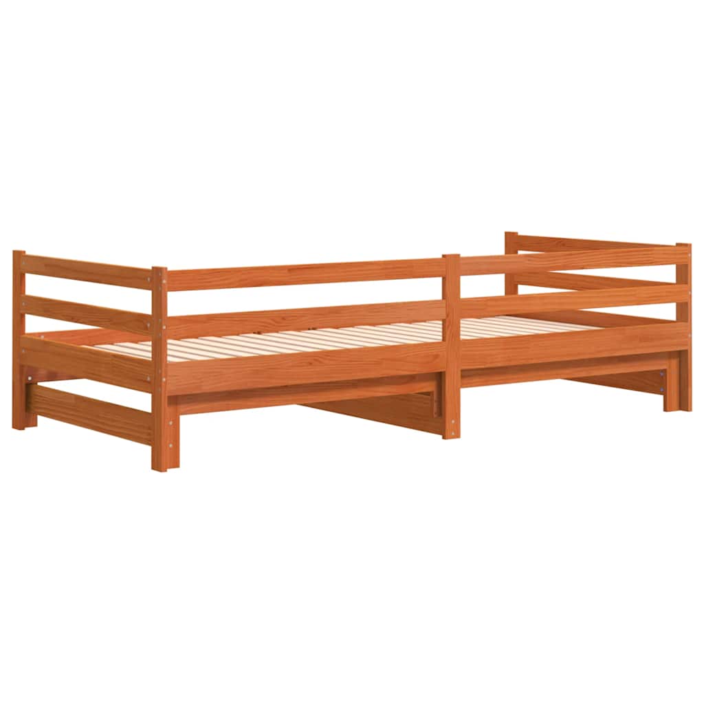 Dnevni krevet na razvlačenje voštano smeđi 80x200 cm